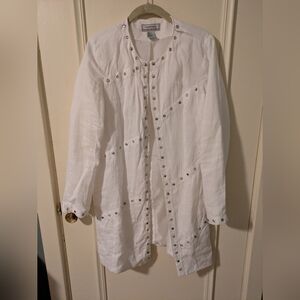 Passport White Studded Jacket